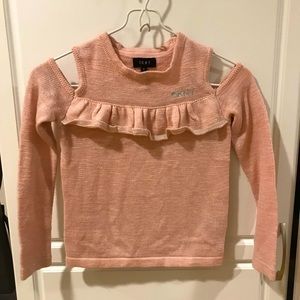 Girls DKNY sweater with cut-out shoulders